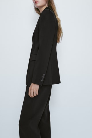 Veste de costume noire surpiqûre - Noir