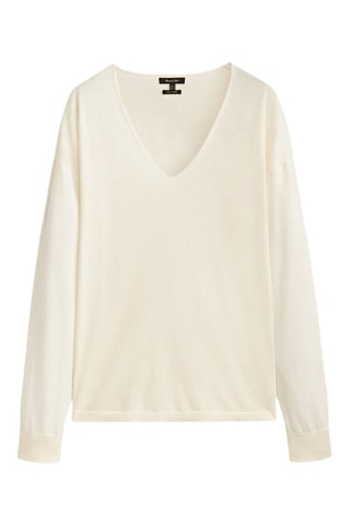 Pull en cuir - Blanc