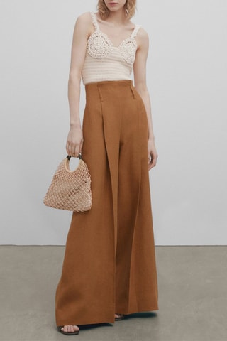 Top en maille crochet - Studio - Ecru