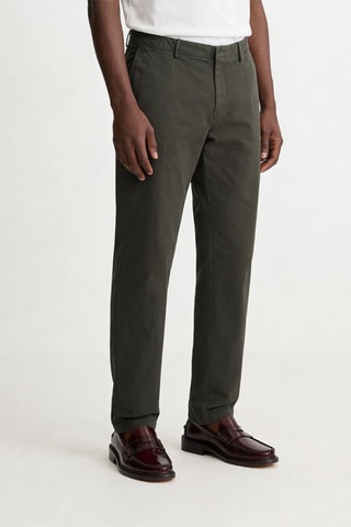 Chino regular en laine et cachemire - Gris foncé