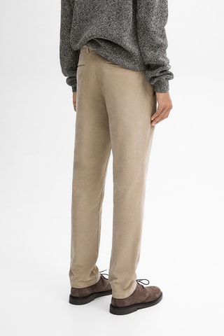 Chino slim en velours - Beige