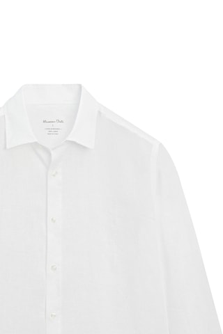 Chemise slim en lin - Blanc