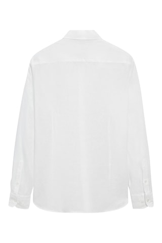 Chemise slim en lin - Blanc