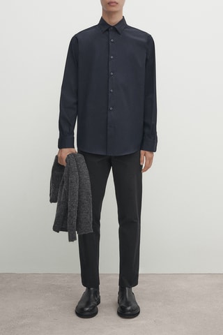 Chemise slim - Bleu marine