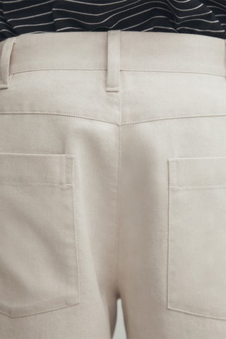 Pantalon carotte en lin - Ecru