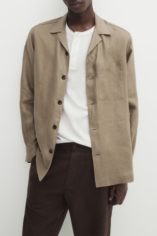 Surchemise en lin - Beige