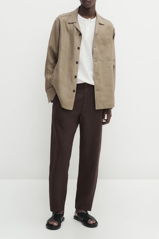 Surchemise en lin - Beige