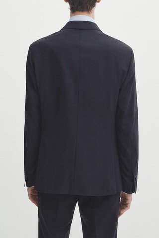 Veste de costume en laine - Bleu marine