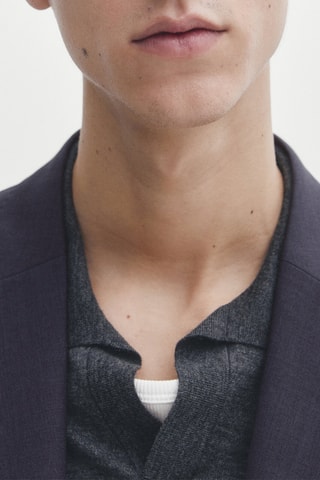 Veste en laine - Bleu marine