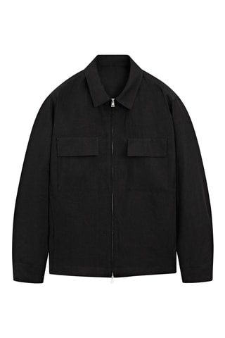 Surchemise en lin - Noir