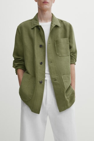 Surchemise en lin - Vert