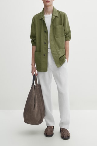 Surchemise en lin - Vert