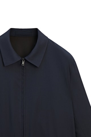 Blouson en laine - Bleu marine