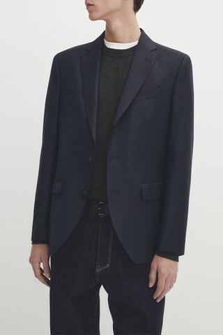 Veste en laine - Bleu marine
