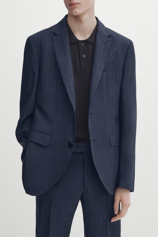 Veste en laine - Bleu marine