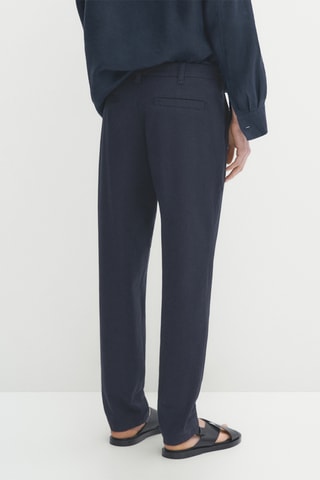 Calças chino slim - Azul-marinho