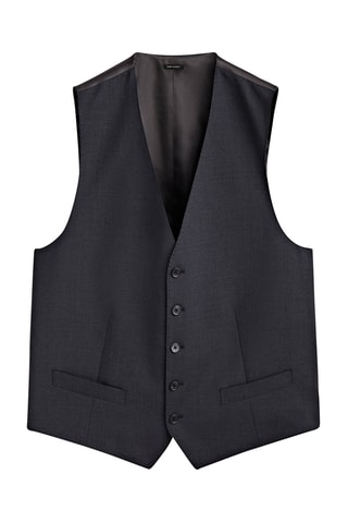 Gilet de costume en laine - Noir