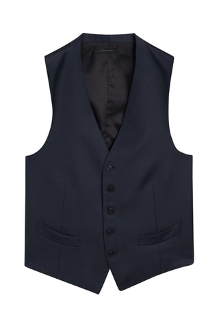 Gilet de costume en laine - Bleu marine