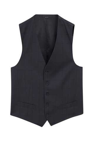 Gilet de costume en laine - Bleu marine