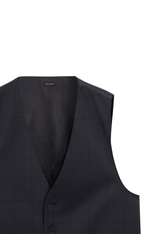 Gilet de costume en laine - Bleu marine