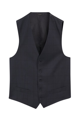 Gilet de costume en laine - Bleu marine
