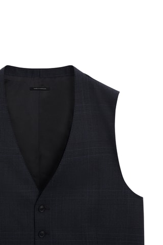 Gilet de costume en laine - Bleu marine
