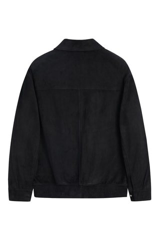 Blouson en cuir de chèvre - Bleu marine