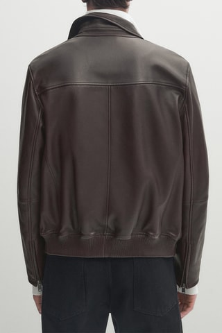 Blouson en cuir - Marron