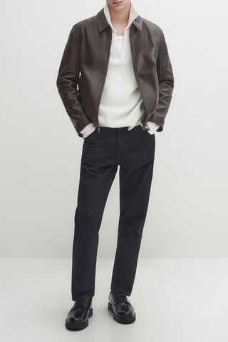 Blouson en cuir - Marron
