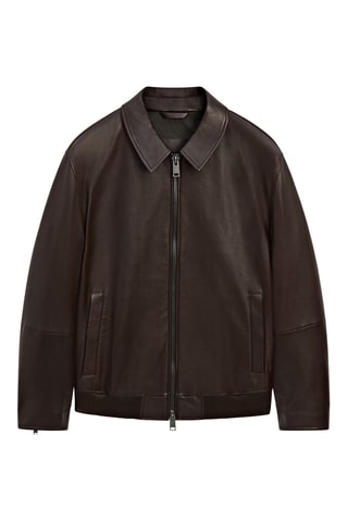 Blouson en cuir - Marron