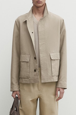 Veste en lin - Kaki