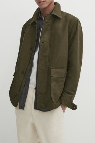 Veste en lin - Kaki