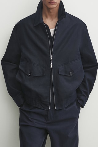 Veste en lin - Bleu marine