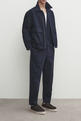 Veste en lin - Bleu marine