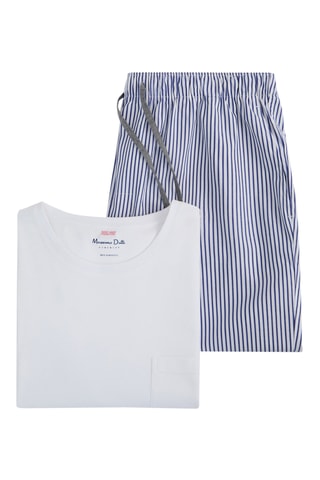 Pyjama - Blanc et bleu