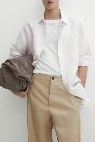 Pantalon carotte - Beige