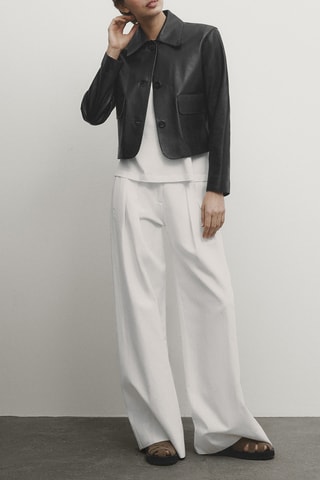 Veste en cuir - Noir