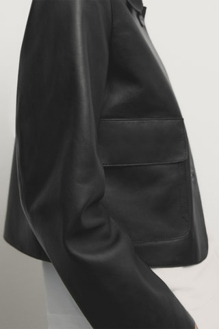 Veste en cuir - Noir