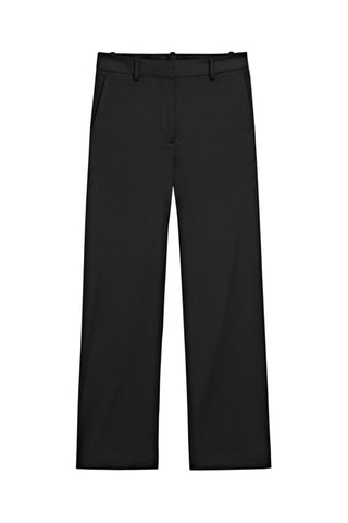 Pantalon droit en lin - Noir