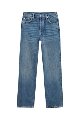 Jean taille haute droit - Bleu