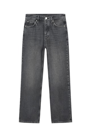 Jean droit taille haute - Gris