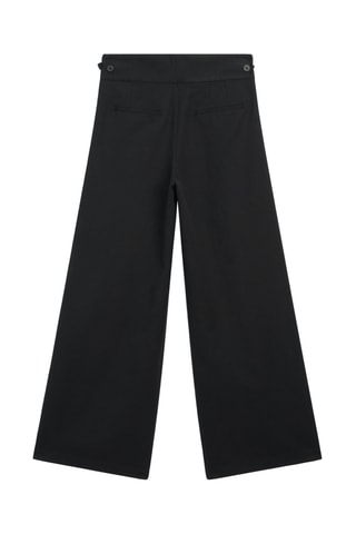 Pantalon wide legs en lin - Noir