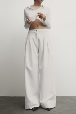 Calças wide legs - Branco