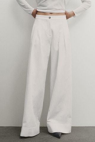 Calças wide legs - Branco