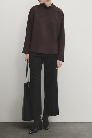 Blusa - Castanho-escuro
