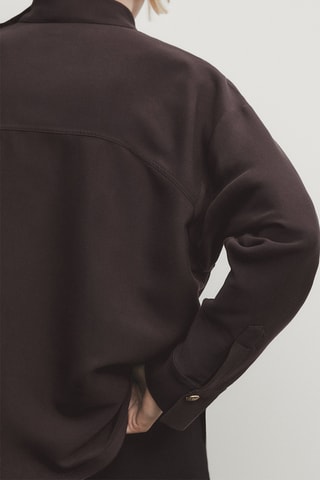 Blusa - Castanho-escuro