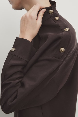 Blusa - Castanho-escuro