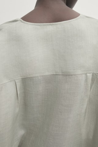 Camisa em rami - Verde-claro