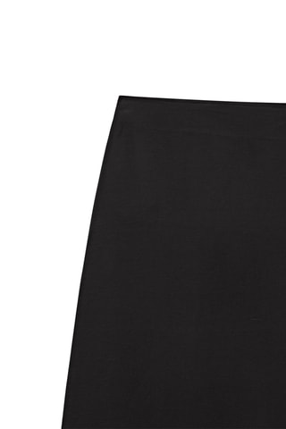 Saia comprida de linho - Preto