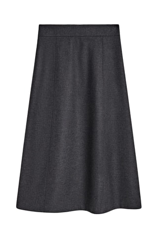 Jupe longue en laine - Anthracite